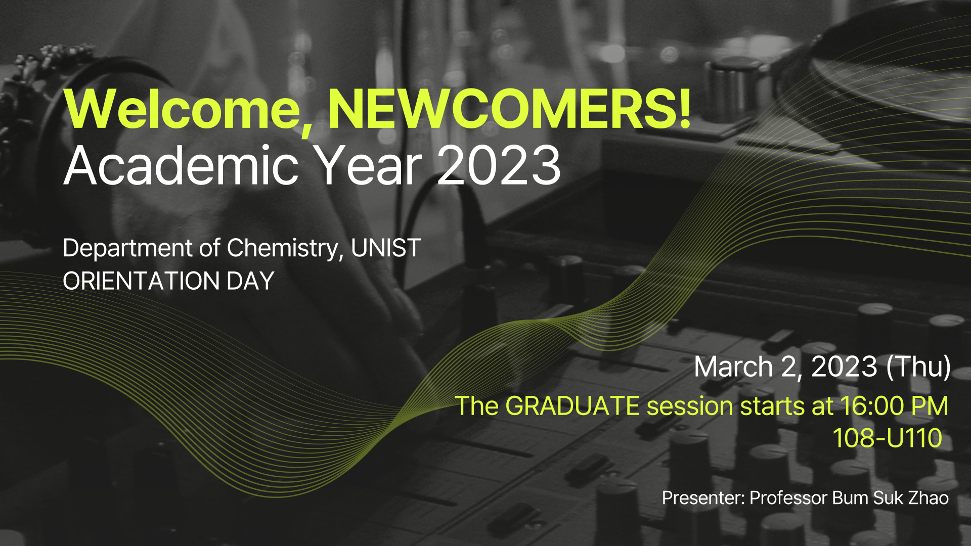 2023 Spring Semester, Chemistry Orientation