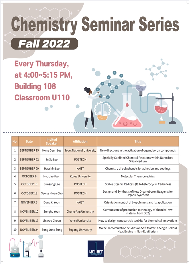 2022 Fall Semester, Chemistry Seminar