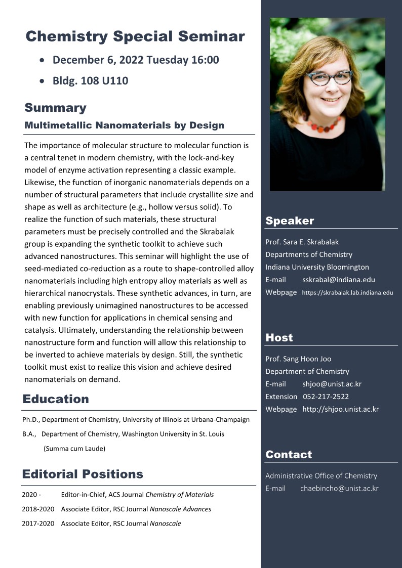 Chemistry Special Seminar