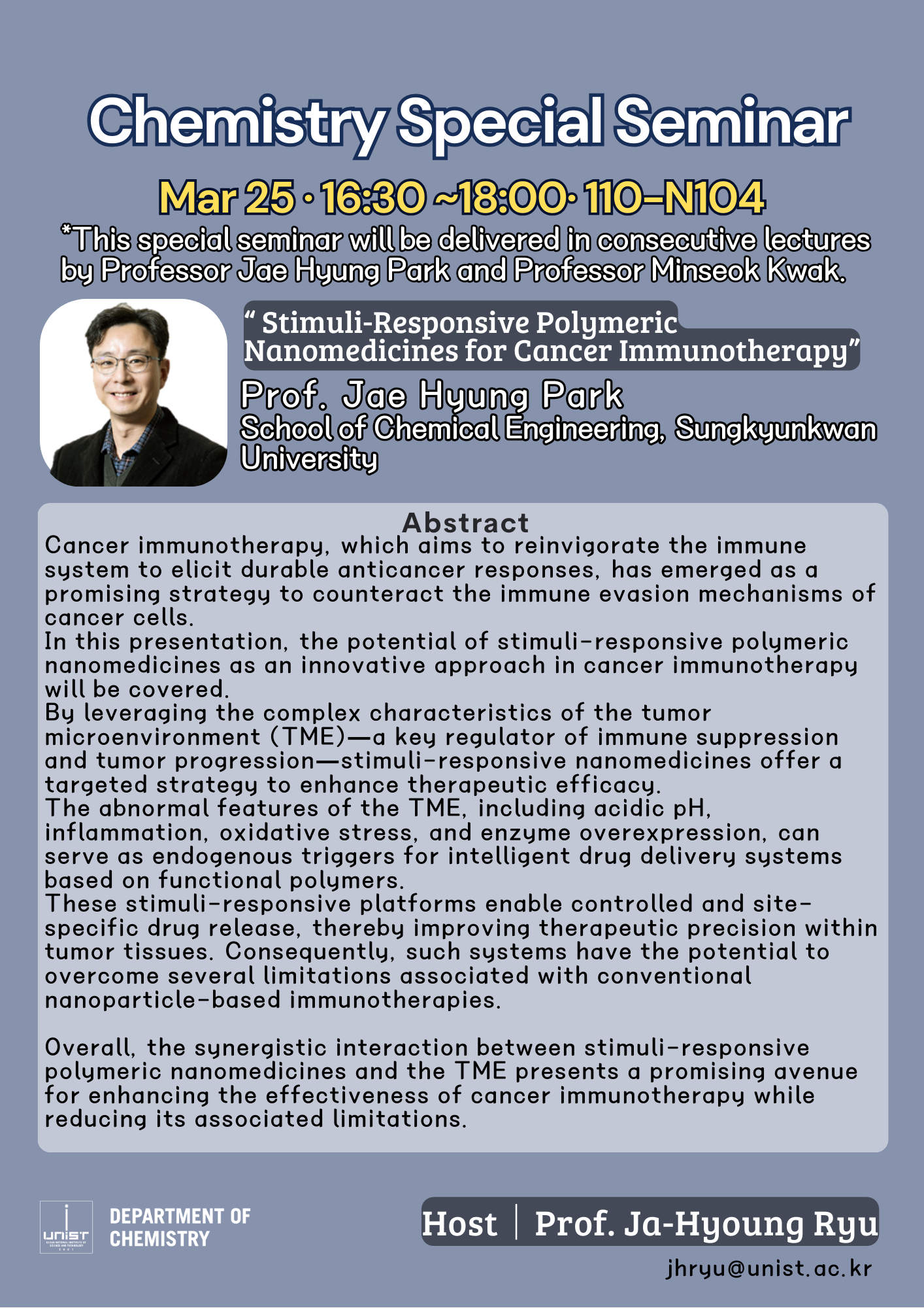 Chemistry Special Seminar