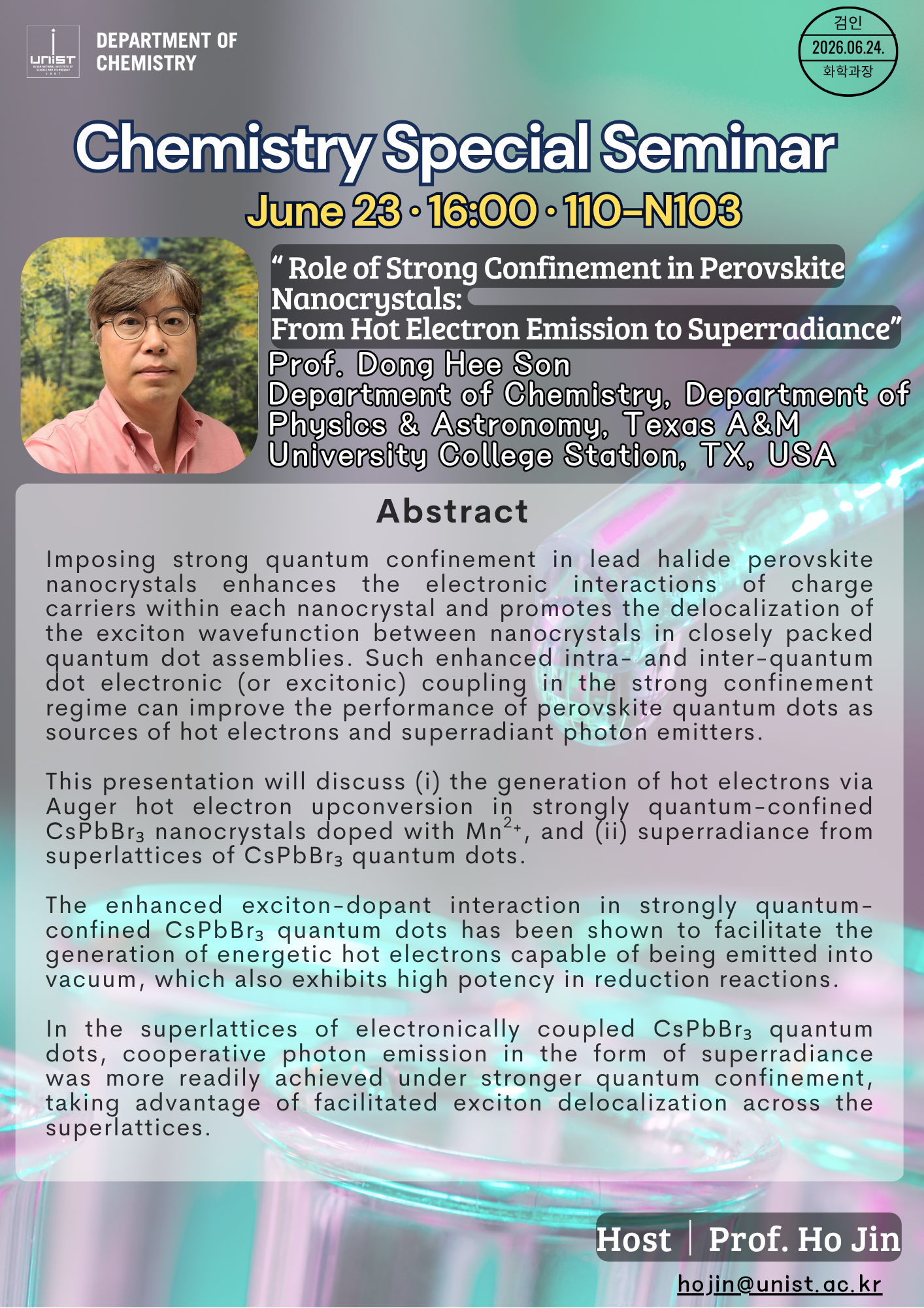 Chemistry Special Seminar