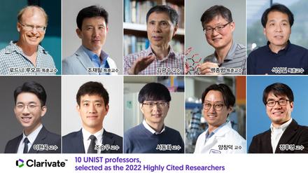 ‘2022 상위 1% 연구자’에 UNIST 10명!… “국내 최다”