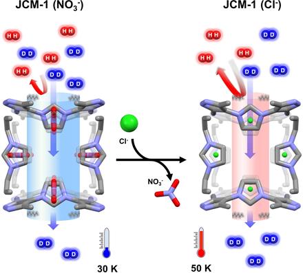 A Gate-Opening Control Strategy via Nitrate–Chloride Anion Exchange for Enhanced Hydrogen Isotope Separation in Metal–Organic Frameworks