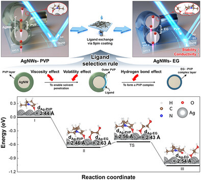 Improving the Conductivity and Stability of Silver Nanowires Through Spontaneous Ligand Exchange for Joule Heating